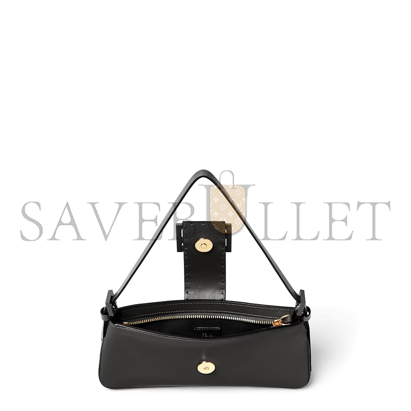 FENDI BABY B. BLACK LEATHER MINI-BAG 8BS117AYJ1F0KUR (25*10.5*3cm)